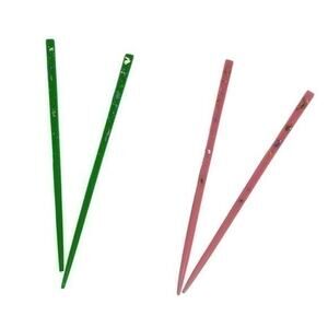 Chopsticks Set of 2 pink green hair accessories